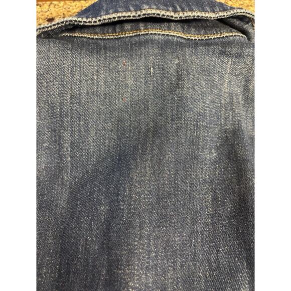 *Gorgeous* ALICE AND OLIVIA Wide Flare Leg Fitted Denim Zip Jumpsuit Size 25 - Picture 10 of 15